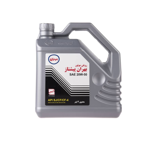 روغن موتور خودرو بهران مدل Pishtaz SAE چهار لیتری 20W-50