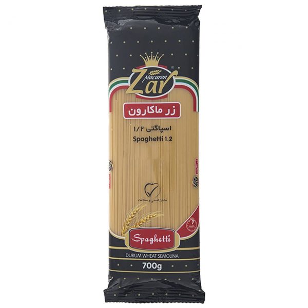 اسپاگتی قطر 1.2 زر ماکارون مقدار 700 گرم