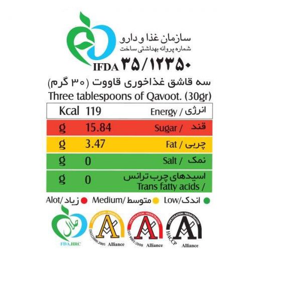 قاووت چهل‌گیاه شیررضا مقدار 250 گرم